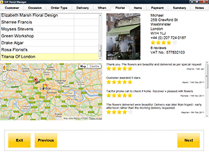 D2F Florist Manager - Florist Screen